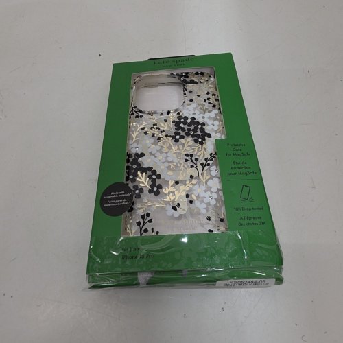 KATE SPADE PROTECTIVE PHONE CASE WITH MAGSAFE FOR IPHONE 15 PRO - BLACK/WHITE FLORAL image 5