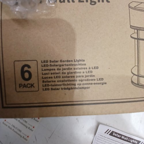 6PK BTFARM SOLAR WALL AND FENCE LIGHTS - BLACK/WARM WHITE image 2