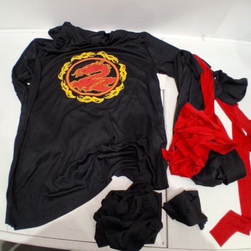 4PC MEN'S RUBIES BLACK NINJA COSTUME - LARGE image 2