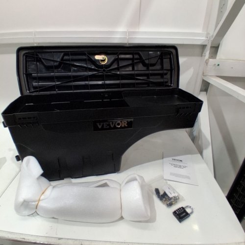 VEVOR TRUCK BED STORAGE TOOL BOX WITH LOCKABLE LID - 20L - COMPATIBLE WITH TOYOTA TUNDRA 2007-2021 - BLACK (MODEL: ZP20220406E01) image 2