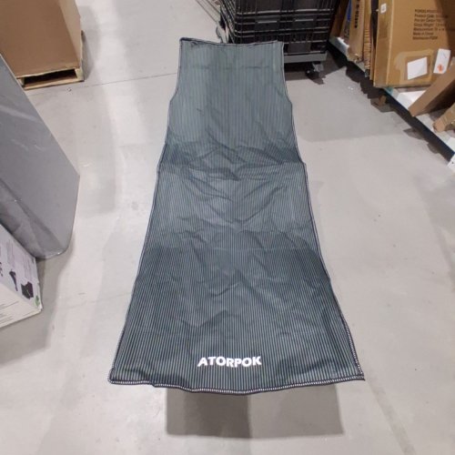 ATORPOK FOLDING COT - 450LB CAPACITY - STRIPED GREY/BLACK image 3