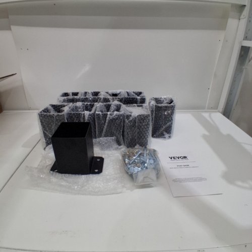 10PK VEVOR POST BASE - 4"X4"/ (INNER 3.6"X3.6") - BLACK - (MODEL:QBLZ-4IN-10) image 2