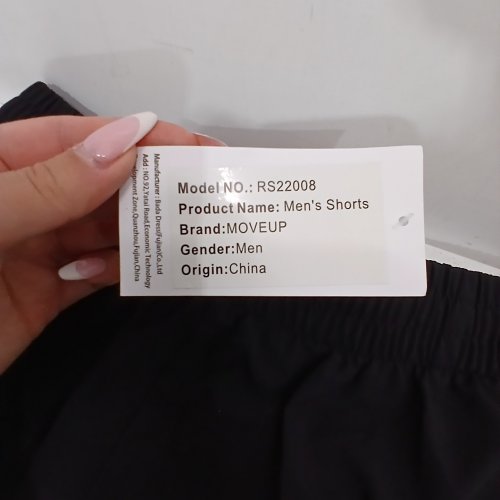 2PC MEN'S MOVEUP QUICK DRY WORKOUT RUNNING SHORTS - LARGE - BLACK / WHITE image 2