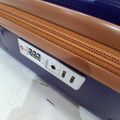 7PC MELALENIA LUGGAGE SET - NAVY BLUE /BROWN (MODEL: TR002-SET) image 7