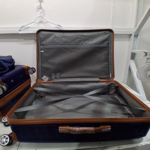 7PC MELALENIA LUGGAGE SET - NAVY BLUE /BROWN (MODEL: TR002-SET) image 10