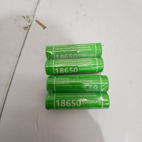 4PK 18650 LITHIUM-ION RECHARGEABLE BATTERIES - 5000 MAH, 3.7 V - GREEN image 2