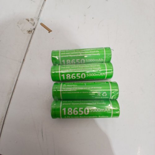 4PK 18650 LITHIUM-ION RECHARGEABLE BATTERIES - 5000 MAH, 3.7 V - GREEN image 3