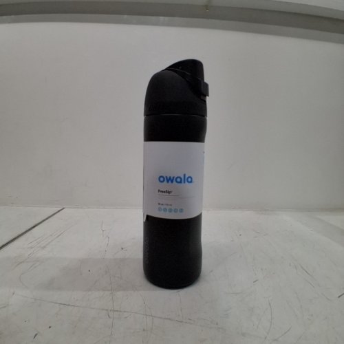 OWALA FREESIP INSULATED STAINLESS STEEL, LEAK PROOF, BUILT IN STRAW , BPA FREE, 24 HOURS COLD WATER BOTTLE - 24OZ - VERY BLACK image 2