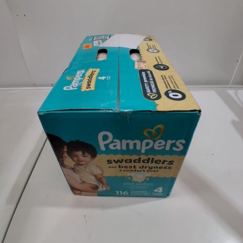 116PK PAMPERS SWADDLERS DIAPERS - SIZE 4 image 2