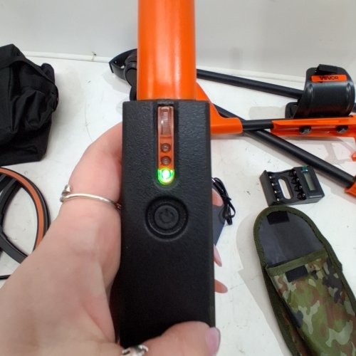 WATERPROOF METAL DETECTOR - 12" COIL - 39" TO 50" LENGTH - LCD SCREEN WITH 7 MODES AND HEADSET - IP68 WATER PROTECTION - ORANGE/BLACK (MODEL: TS185) image 3