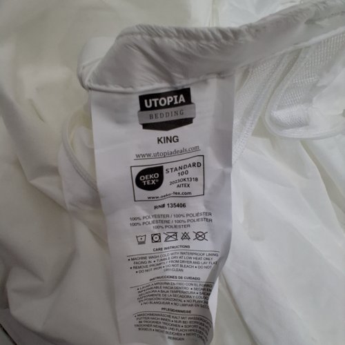 UTOPIA BEDDING ZIPPERED WATERPROOF MATTRESS PROTECTOR ENCASEMENT - KING - WHITE image 2