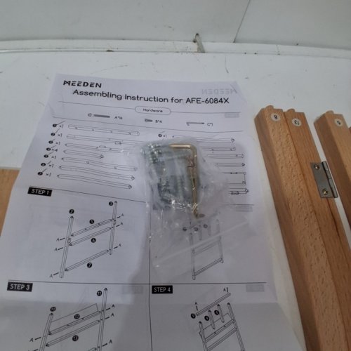 MEEDEN FOLDING WOOD PRINT RACK/ART STORAGE - NATURAL WOOD (MODEL: AFE-6084X-YM) image 4
