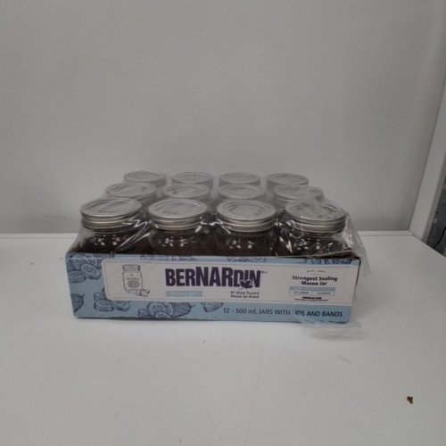 12PK BERNARDIN MASON JARS WITH LIDS - 500ML image 2