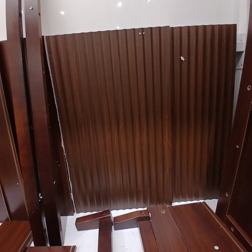 FIVEWILLOWISE FLUTED DOOR SIDEBOARD CABINET WITH 3 DRAWERS - 47.2" X 15.7" X 31.5" - BROWN (MODEL: C7C002) image 15