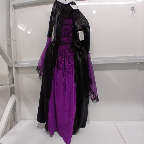 GIRL'S ENCHANTED WITCH COSTUME SET - LARGE - BLACK / PURPLE image 2
