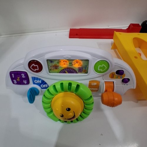 FISHER-PRICE LAUGH & LEARN CRAWL AROUND SMART STAGES CAR, STATIONARY PLAY CENTER FOR BABIES AND TODDLERS - RED image 2