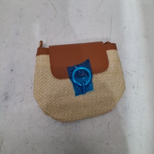 WOVEN CROSSBODY HANDBAG - 5L - BROWN AND TAN image 2