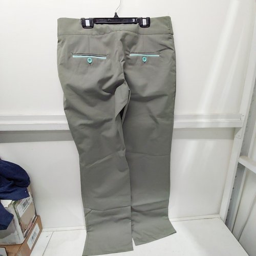 WOMEN'S ROTA I'M OK STRAIGHT LEG LOW RISE ASYMMETRICAL WAISTBAND PANTS - MEDIUM - SAGE image 4