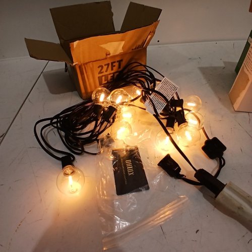 LED STRING LIGHT - 27FT LONG - BLACK / WARM WHITE (MODEL: GLS-20J2P-E17-G40-1-100) image 3