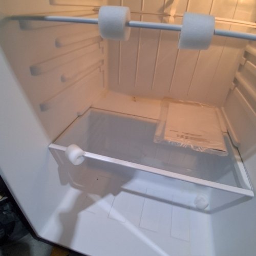 WHIRLPOOL MINI REFRIGERATOR WITH REVERSIBLE DOOR - FREEZER COMPARTMENT - 4.3CU.FT STAINLESS STEEL AND BLACK (MODEL:WH43S1E) image 5