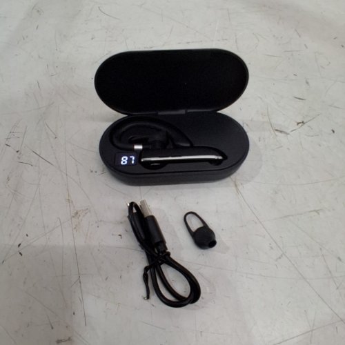 OBBUG WIRELESS BLUETOOTH SINGLE-EAR HEADSET HANDS-FREE EARPHONE WITH CHARGING CASE - BLACK - (MODEL:YYK-530) image 5