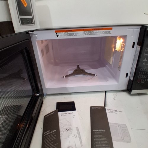 CHEFMAN 10-POWER LEVELS COUNTERTOP MICROWAVE WITH CHILD SAFETY LOCK - 1000W - 1.1 CU.FT - BLACK/STAINLESS STEEL - (MODEL: RJ55-SS-11-CK-CA) image 6