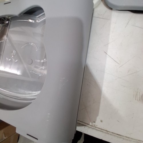 HELLOMIAO FULLY ENCLOSED FOLDABLE DRAWER-TYPE CAT LITTER BOX WITH LID, PLASTIC SCOOP, DEODORIZING FILTER & FEATHER TOY - LIGHT GREY (MODEL: MSP-01) image 3