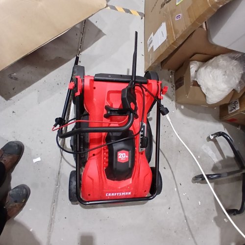 CRAFTSMAN CORDED ELECTRIC 3-IN-1 PUSH LAWN MOWER WITH MULCHING REAR BAGGING & SIDE DISCHARGE, WITH FOLDING HANDLE, 6 HEIGHT SETTINGS & DURABLE STEEL DECK - 13A - 20″ - RED (MODEL: CMEMW213) image 2