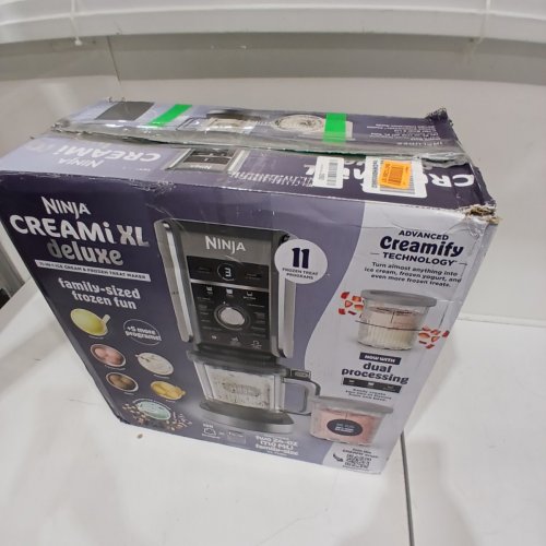 NINJA CREAMI DELUXE 11-IN-1 DIGITAL FROZEN TREAT MAKER - MAKES 24OZ PINTS - SILVER (MODEL: NC501C) image 8
