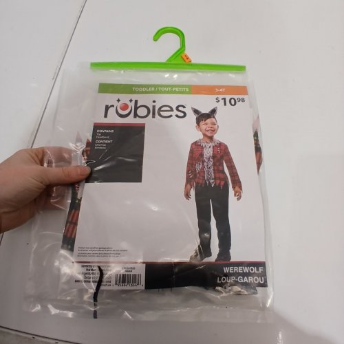 2PC TODDLER RUBIES WEREWOLF COSTUME - 3-4T - RED/BLACK/GREY (STYLE: 1002834) image 2