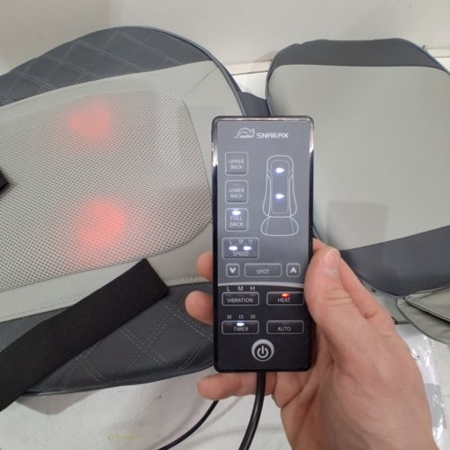 SNAILAX SHIATSU BACK MASSAGER WITH HEAT - 44.1” × 16.7” × 5.9” - GREY (MODEL: SL-22A5) image 2