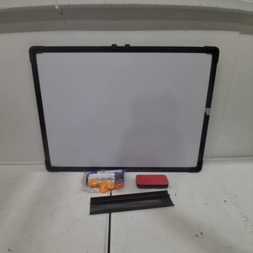 FRAMED MAGNETIC DRY ERASE BOARD - 23.5" X 17.5" - BLACK image 2