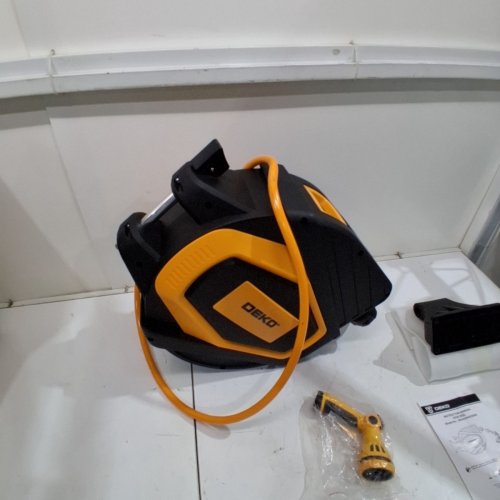 DEKO EXTENDABLE 3MPA-5.5MPA WORKING PRESSURE GARDEN HOSE REEL - 100FT - BLACK AND ORANGE (MODEL: DKHH0RA028M1) image 3