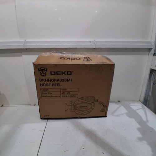 DEKO EXTENDABLE 3MPA-5.5MPA WORKING PRESSURE GARDEN HOSE REEL - 100FT - BLACK AND ORANGE (MODEL: DKHH0RA028M1) image 5
