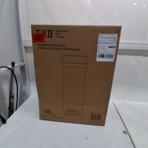 EKO HUDSON SLIM SERIES STEP BIN TRASH & WASTE CAN WITH SLOW CLOSE - 50L- STAINLESS STEEL (MODEL: EK9167-50L) image 5