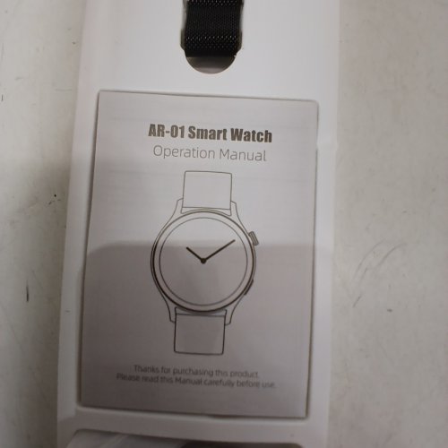 UNISEX FITPOLO CHAIN BAND SMART WATCH FITNESS TRACKER - 1.32" AMOLED TOUCHSCREEN, BLUETOOTH CALL, 24/7 HEART RATE, SPO2 MONITOR, STEP COUNTING, SLEEP TRACKING, IP68 WATERPROOF, FOR ANDROID, IPHONE - BLACK (MODEL: AR-01) image 2