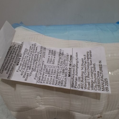 LILYVIBEBEARHAPPY PREMIUM HIGH-DENSITY FOAM MATTRESS TOPPER - TWIN - 75" X 54" - WHITE (MODEL: BSZJ-01) image 4