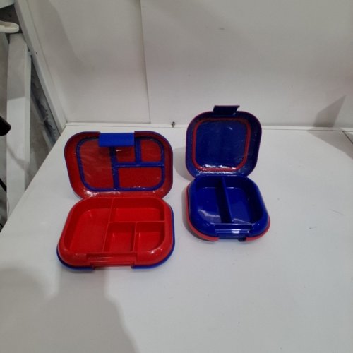 2PC BENTGO CHILL LUNCH BOX & MINI BOX - 788 ML + 630 ML - RED AND BLUE image 2
