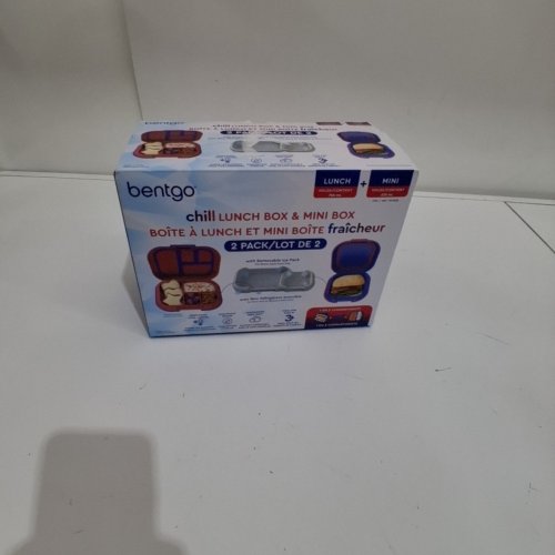 2PC BENTGO CHILL LUNCH BOX & MINI BOX - 788 ML + 630 ML - RED AND BLUE image 4