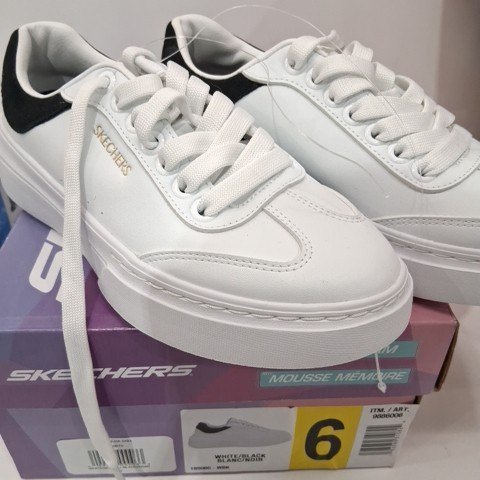 WOMEN'S SKECHERS CORDOVA SNEAKER SHOES - 6 - WHITE/BLACK (STYLE: 9886006) image 2