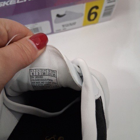 WOMEN'S SKECHERS CORDOVA SNEAKER SHOES - 6 - WHITE/BLACK (STYLE: 9886006) image 4