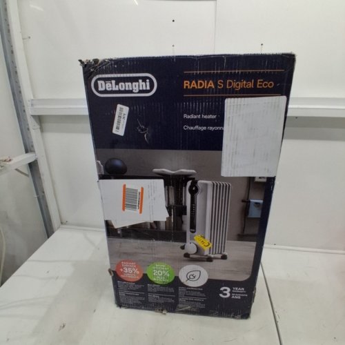 DELONGHI RADIAS OIL FILLED RADIATOR, ECO DIGITAL FULL ROOM RADIANT ELECTRIC SPACE HEATER - LIGHT GREY (MODEL:TRRS0715ECA) image 5