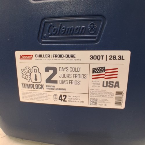 COLEMAN CHILLER COOLER 30QT WITH HANDLE image 3