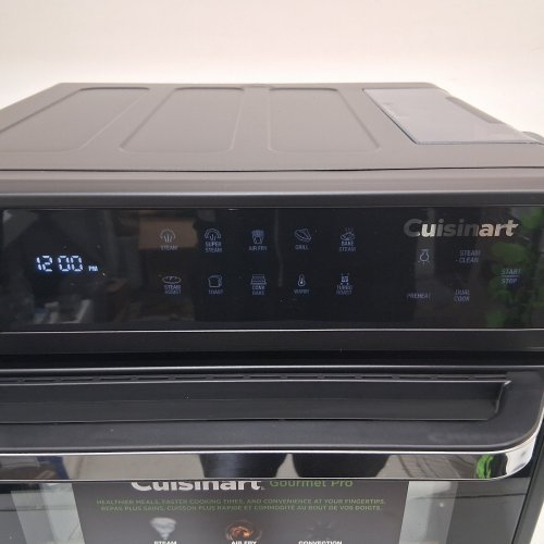 CUISINART GOURMET CONVECTION, STEAM AND AIR FRYER OVEN WITH MULTIPLE FUNCTIONS AND PRE SET OPTIONS - BLACK - (MODEL: CSO-500C) image 2