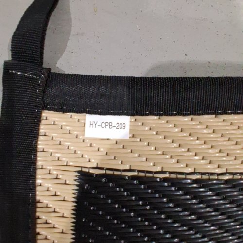 SAND MINE REVERSIBLE MATS, PLASTIC STRAW RUG - 9FT X 12FT - BLACK/BROWN image 2