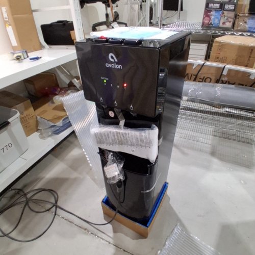 AVALON SELF CLEANING WATER COOLER WATER DISPENSER WITH 3 TEMPERATURE AND BOTTOM LOADING - 3-5GAL - BLACK/STAINLESS STEEL (MODEL: A3BLK) image 6
