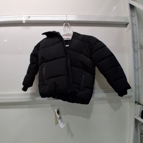 TODDLER BOY'S GEORGE PRINTED HOODED PUFFER JACKET - XS (4-5) - BLACK image 3