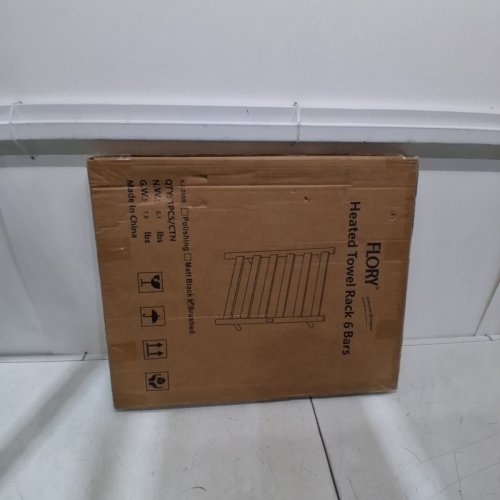 R FLORY 6 BARS HEATED TOWEL RACK WITH TIMER FAST HEATING - 26.8'' X 20.8'' - CHROME image 4