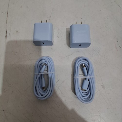 2PK USB-A TO LIGHTING CHARGER CABLE AND BLOCK - 6FT - LIGHT BLUE image 2