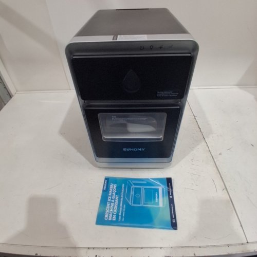 EUHOMY CRESCENT COUNTERTOP ICE MAKER WITH AUTO DEEP CLEANING - 28LBS - BLACK (MODEL: ‎IM022-L) image 2